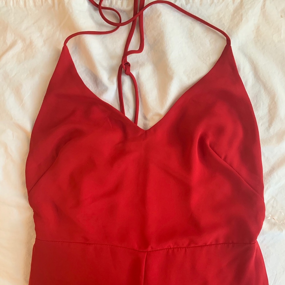 NWT Red Culotte Wide Leg Romper